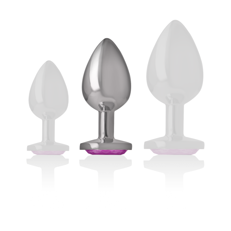 Intense Aluminum Metal Anal Plug Pink Heart Size M — pink metal