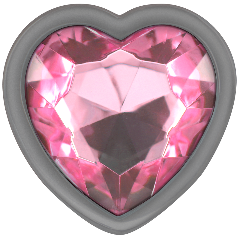 Intense Aluminum Metal Anal Plug Pink Heart Size M — pink metal