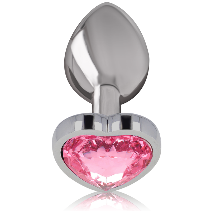 Intense Aluminum Metal Anal Plug Pink Heart Size L — Pink metal