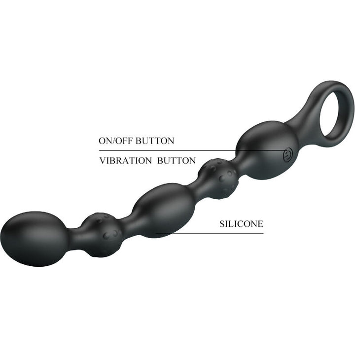 Van Anal Balls 10 Vibrations Rechargeable — Black