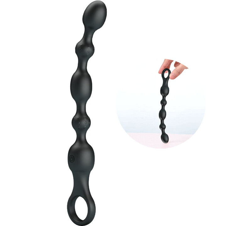 Van Anal Balls 10 Vibrations Rechargeable — Black