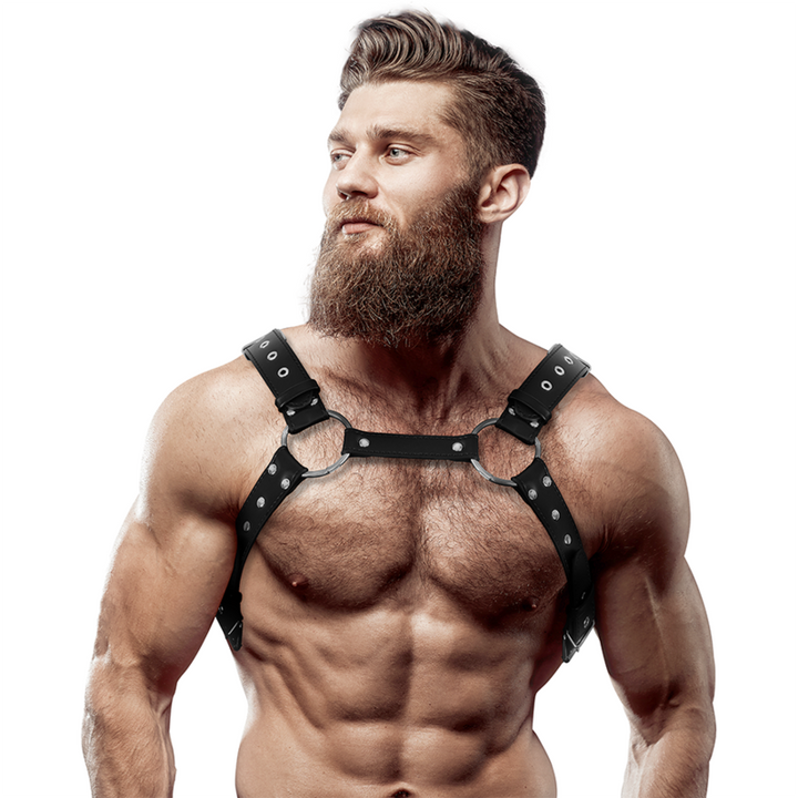 Fetish Submissive Attitude - Mens Eco-Leather Chest Harness