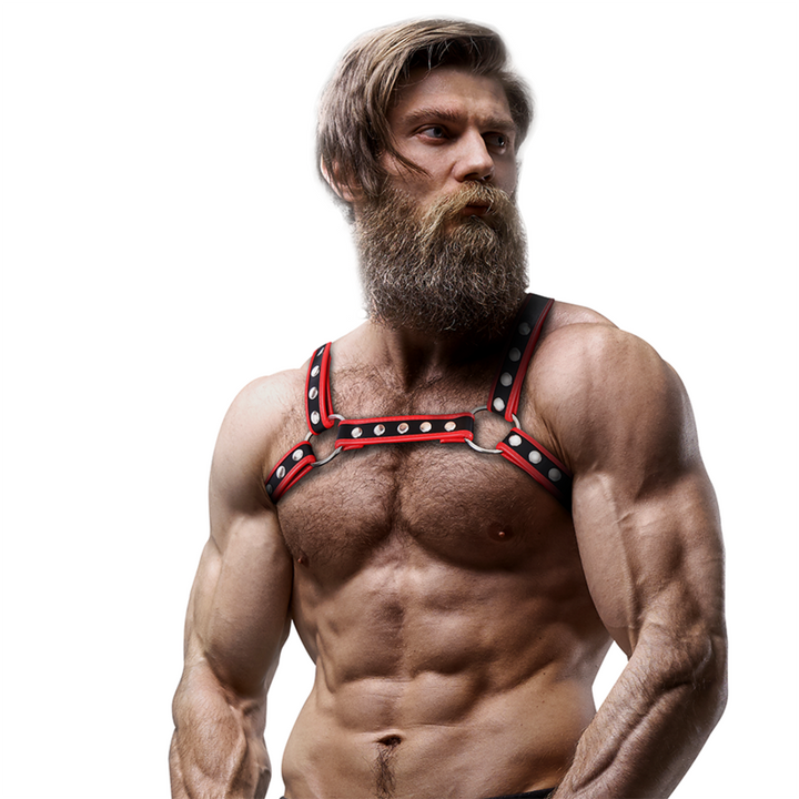 Fetish Submissive Attitude - Mens Eco-Leather Chest Bulldog