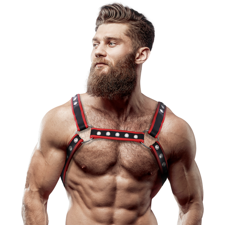 Fetish Submissive Attitude - Mens Eco-Leather Chest Bulldog