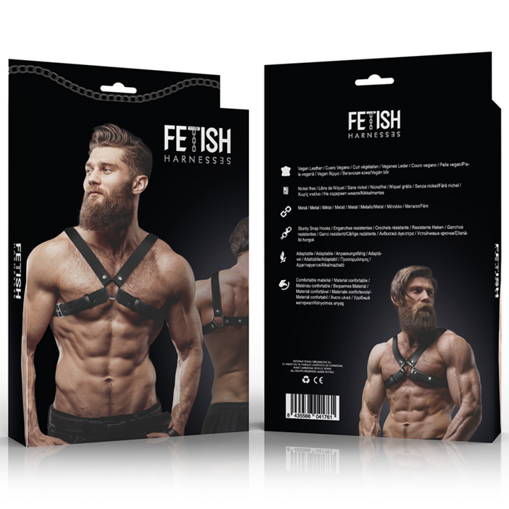 Fetish Submissive Attitude - Mens Adjustable Eco-Leather Cross