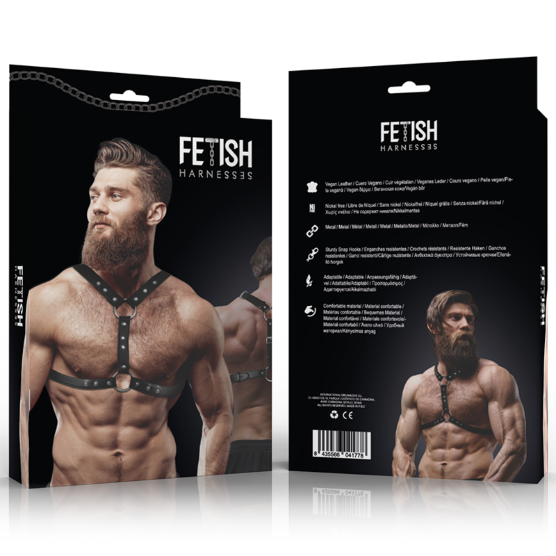 Fetish Submissive Attitude - Eco-Leather Chest Harness With