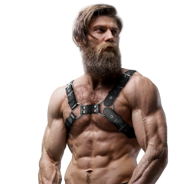 Fetish Submissive Attitude - Mens Adjustable Eco-Leather Chest