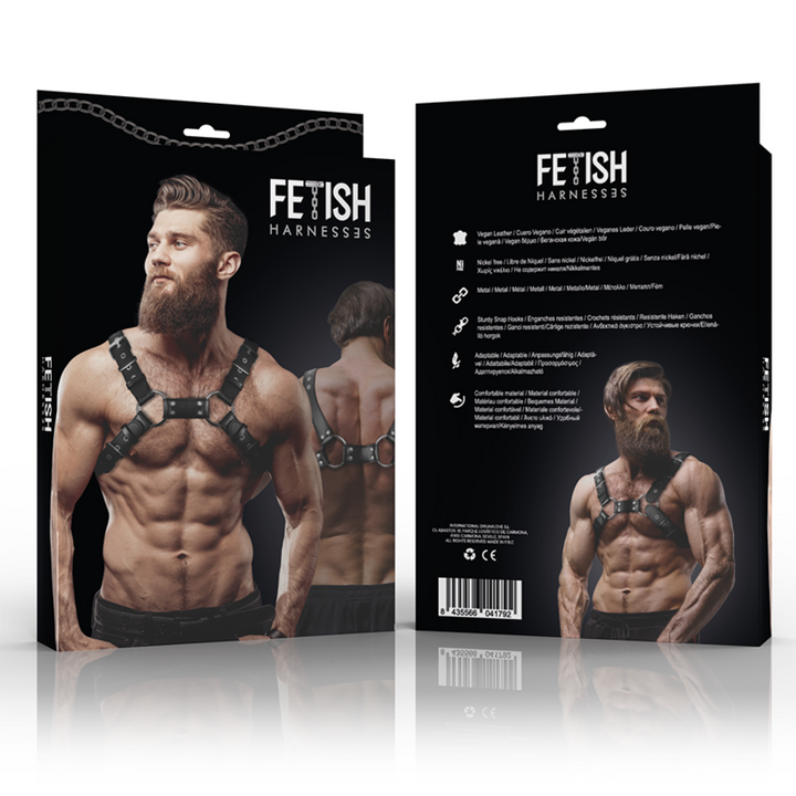 Fetish Submissive Attitude - Mens Adjustable Eco-Leather Chest