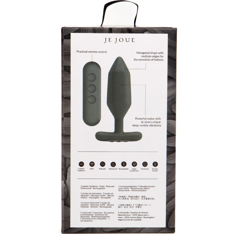 Je Joue Onyx Anal Plug Vibrator Black — Black