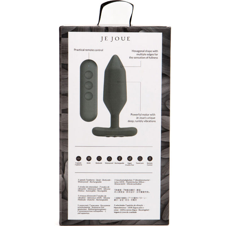 Je Joue Onyx Anal Plug Vibrator Black — Black