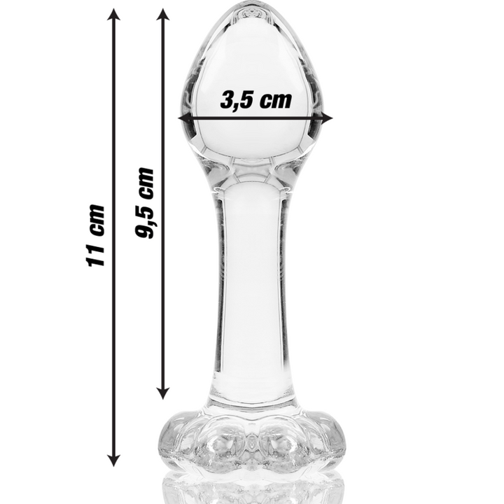 Nebula Series By Ibiza Model 2 Anal Plug Borosilicate Glass — Clear glass