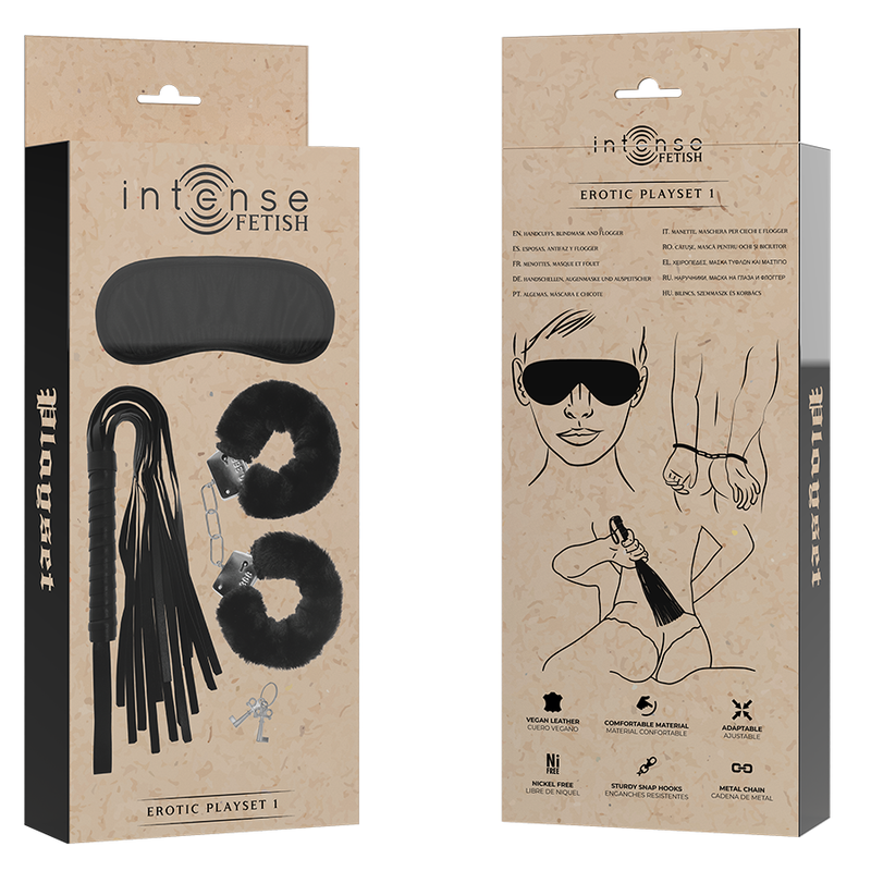 Intense Fetish - Erotic Playset 1 With Handcuffs, Blind Mask