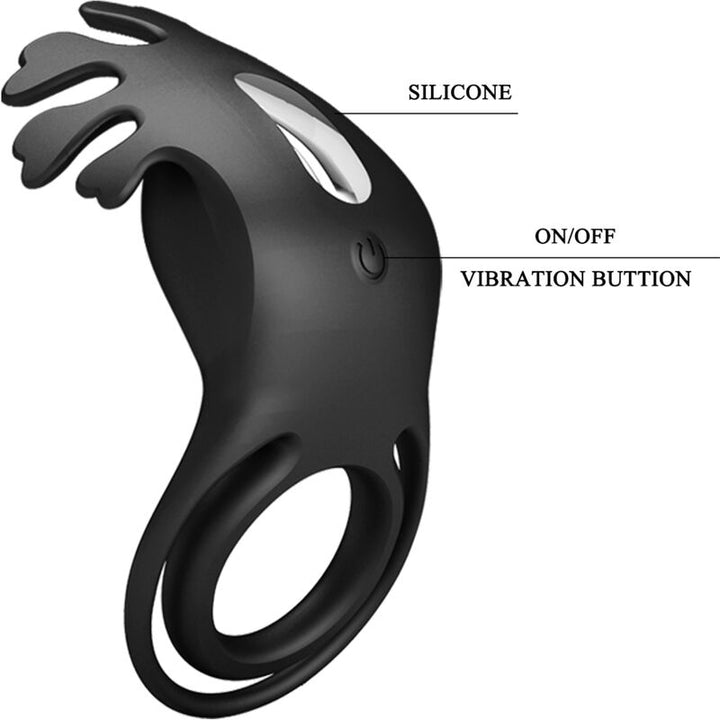 Pretty Love Ruben - Vibrator Ring 7 Vibrations Black Silicone