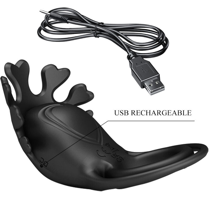 Pretty Love Ruben - Vibrator Ring 7 Vibrations Black Silicone