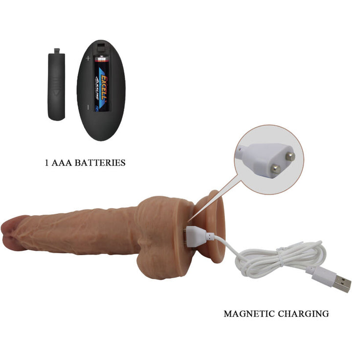 Pretty Love Jonathan Silicone Dildo — Brown