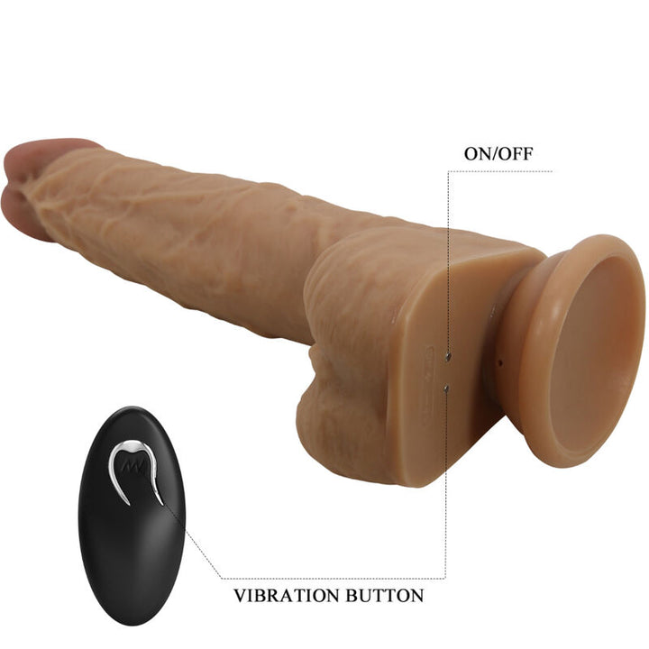 Pretty Love Jonathan Silicone Dildo — Brown