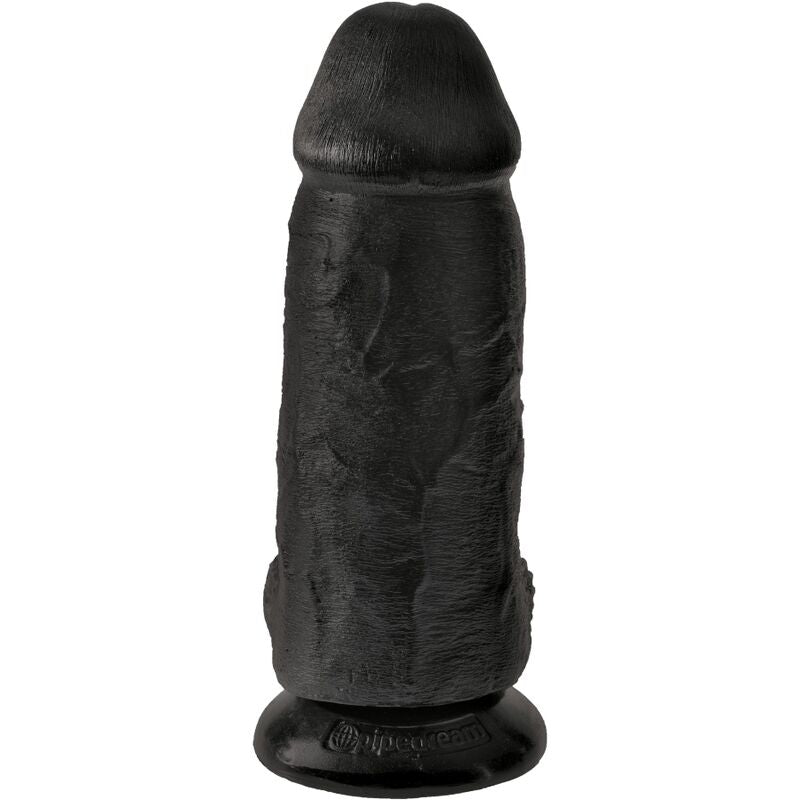 King Cock Chubby Realistic Penis 23 CM Black — Black, PVC
