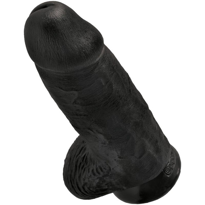 King Cock Chubby Realistic Penis 23 CM Black — Black, PVC