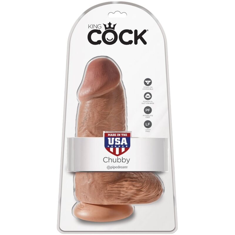 King Cock Chubby Realistic Penis 23 CM Caramel — Skin, PVC