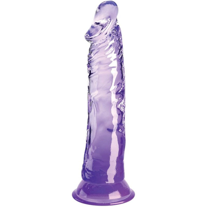 King Cock Clear Realistic Penis 19.7 CM Purple — Clear