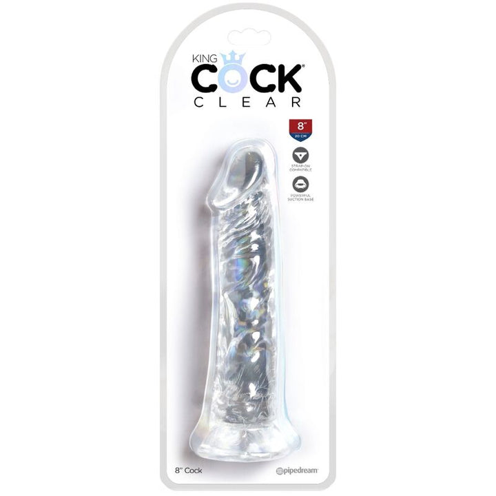 King Cock Clear Realistic Penis 19.7 CM Transparent — Clear