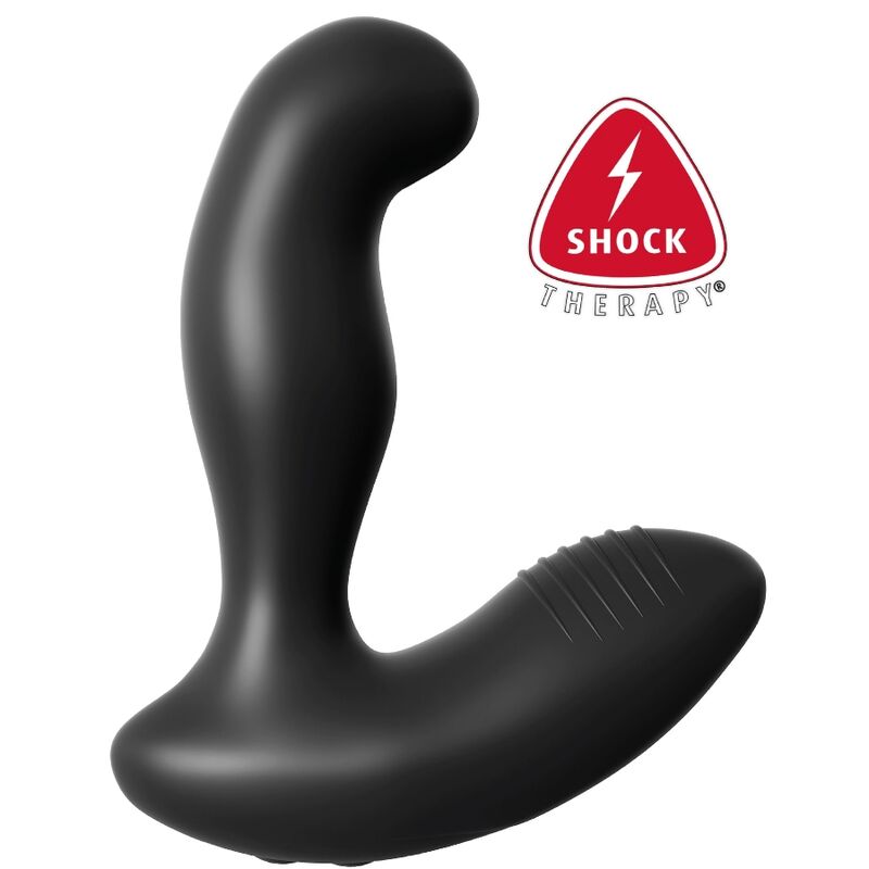 Electro Stim Vibrator Prostate Massager — Black silicone