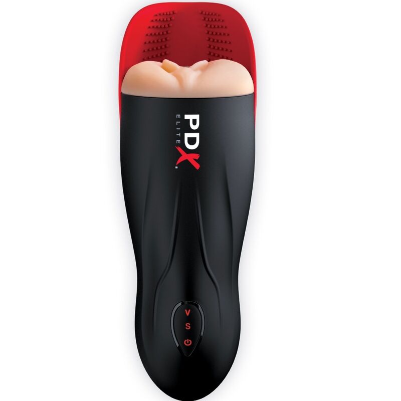 PDX ELITE - STROKER FUCK-O-MATIC VAGINA DOUBLE VIBRATION PENIS &amp; TESTICLES