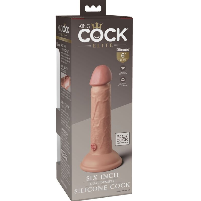 King Cock Elite Realistic Silicone Dildo 15.2 CM — Skin