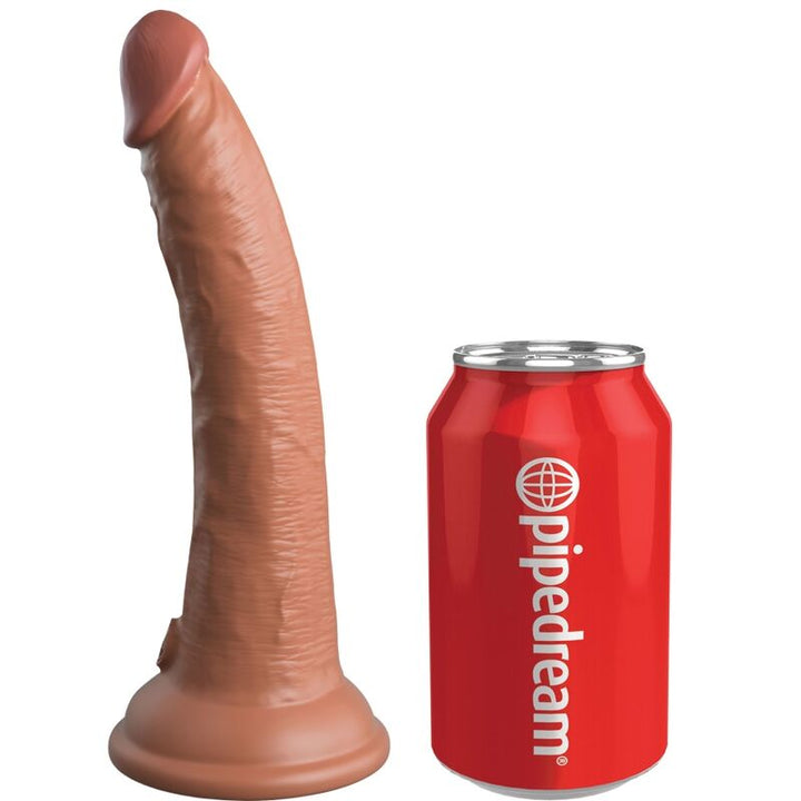 King Cock Elite Realistic Silicone Dildo 17.8 CM Caramel — Skin