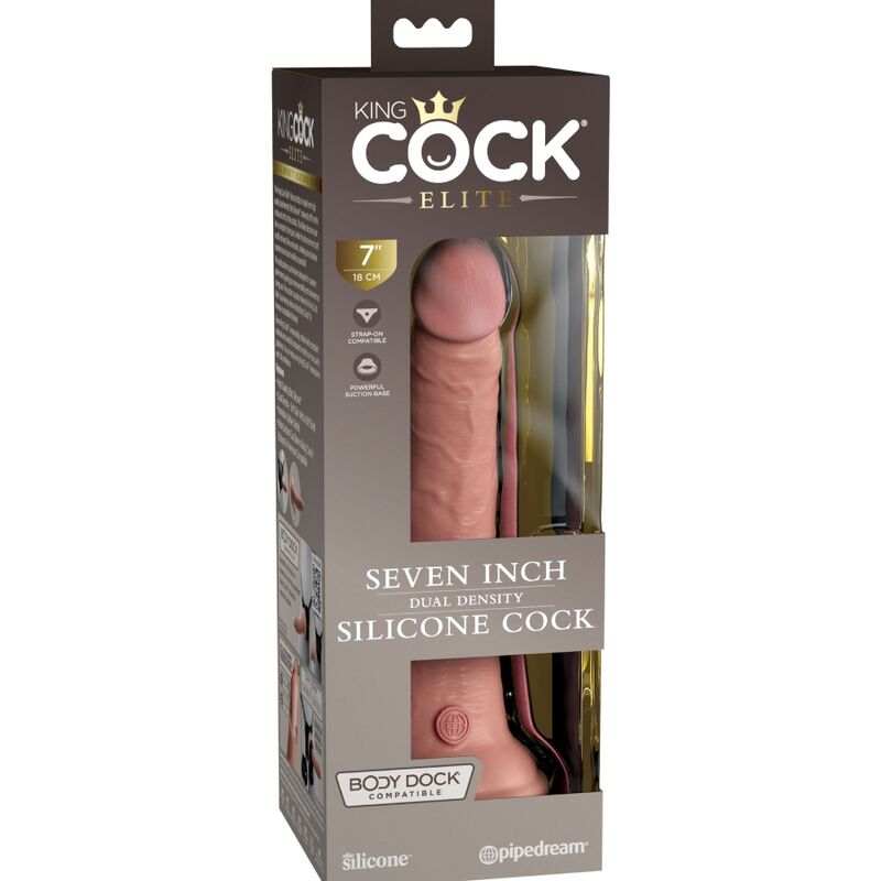 King Cock Elite Realistic Silicone Dildo 17.8 CM — Skin