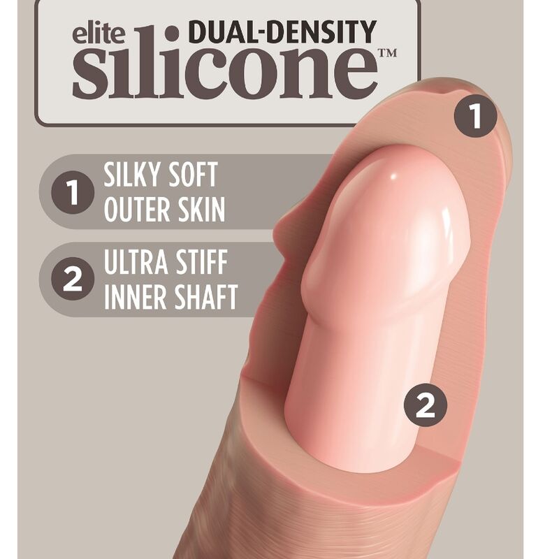 King Cock Elite Realistic Silicone Dildo 17.8 CM — Skin