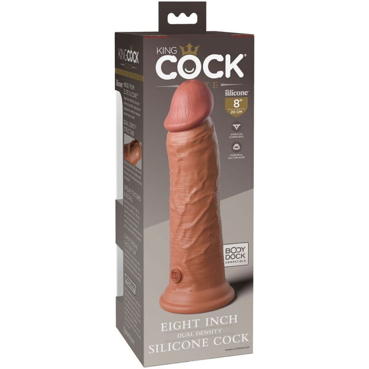 King Cock Elite Realistic Silicone Dildo 20.3 CM Caramel — Skin