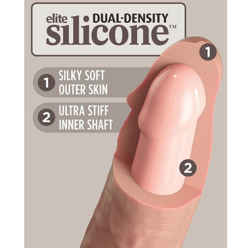 King Cock Elite Realistic Silicone Dildo 20.3 CM — Skin