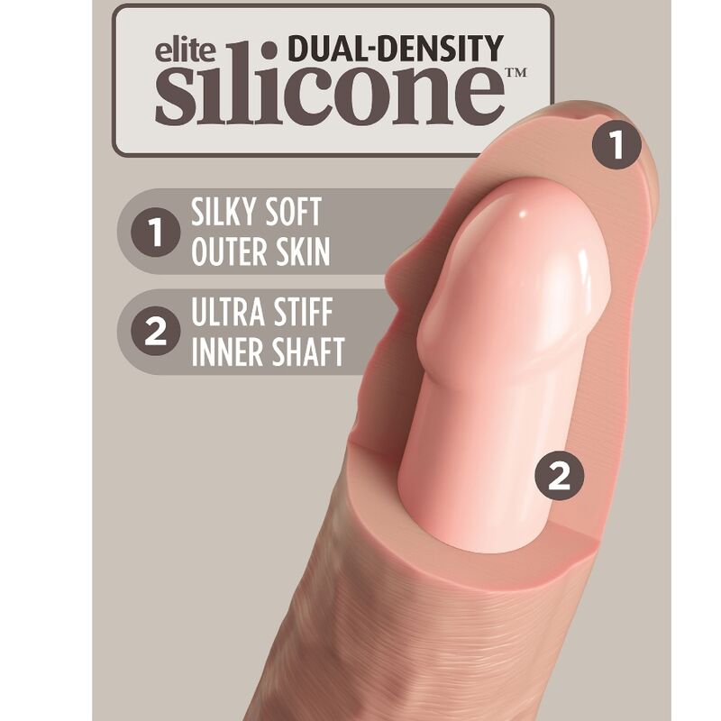 King Cock Elite Realistic Silicone Dildo 23 CM — Skin