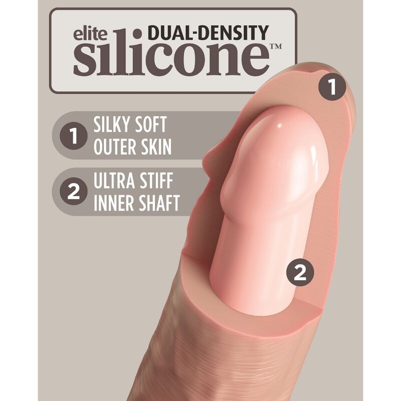 King Cock Elite Realistic Silicone Dildo 28 CM — Skin