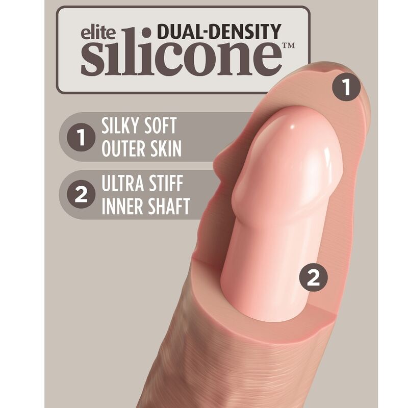 King Cock Elite Realistic Dildo Vibrator &amp; Silicone Remote — Skin