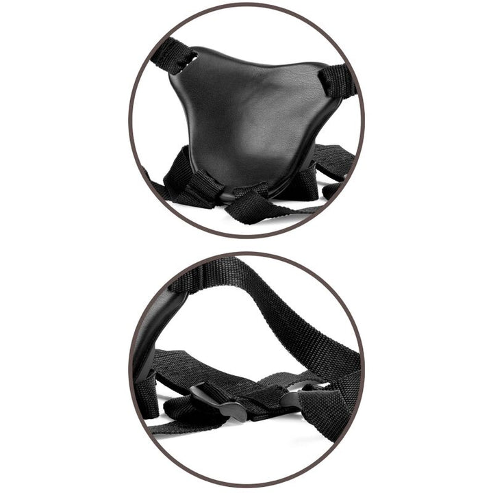 KING COCK - ELITE DELUXE ADJUSTABLE HARNESS KIT RING WITH TESTICLES &amp; DILDO 20.3 CM