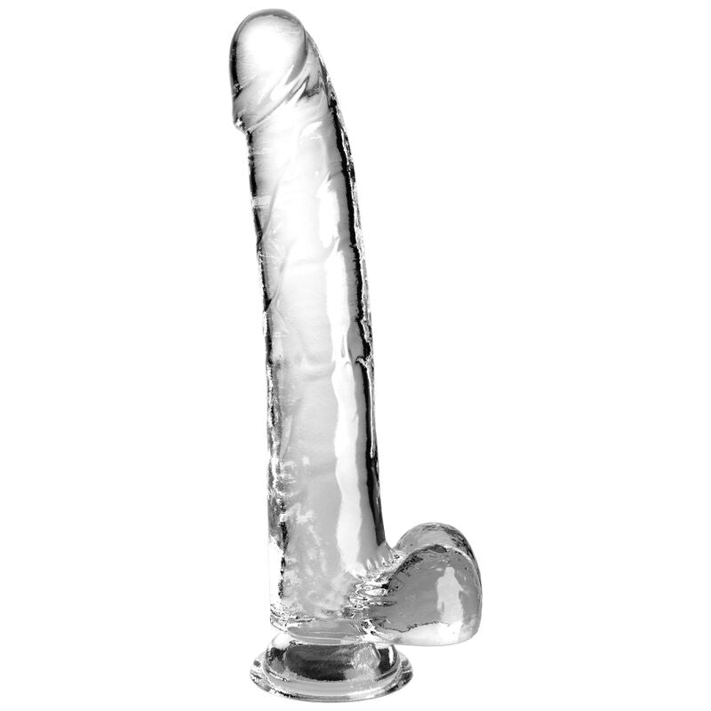 King Cock - Clear Dildo With Testicles 24.8 CM Transparent