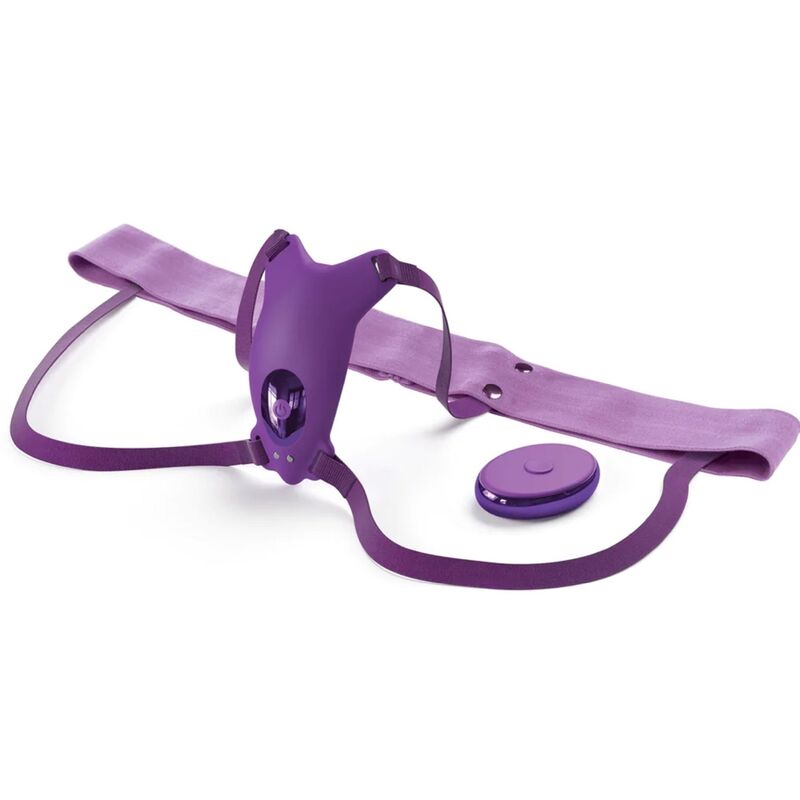 FANTASY FOR HER - BUTTERFLY HARNESS, VIBRATING RECHARGEABLE &amp; REMOTE CONTROL PURPLE