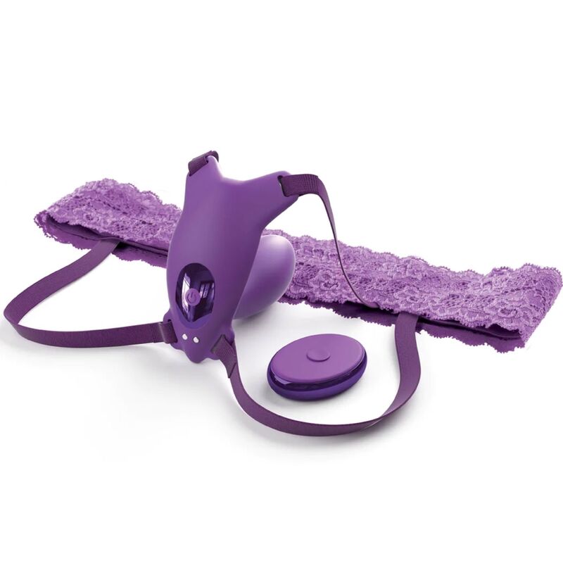FANTASY FOR HER - BUTTERFLY HARNESS G-SPOT WITH VIBRATOR, RECHARGEABLE &amp; REMOTE CONTROL VIOLET