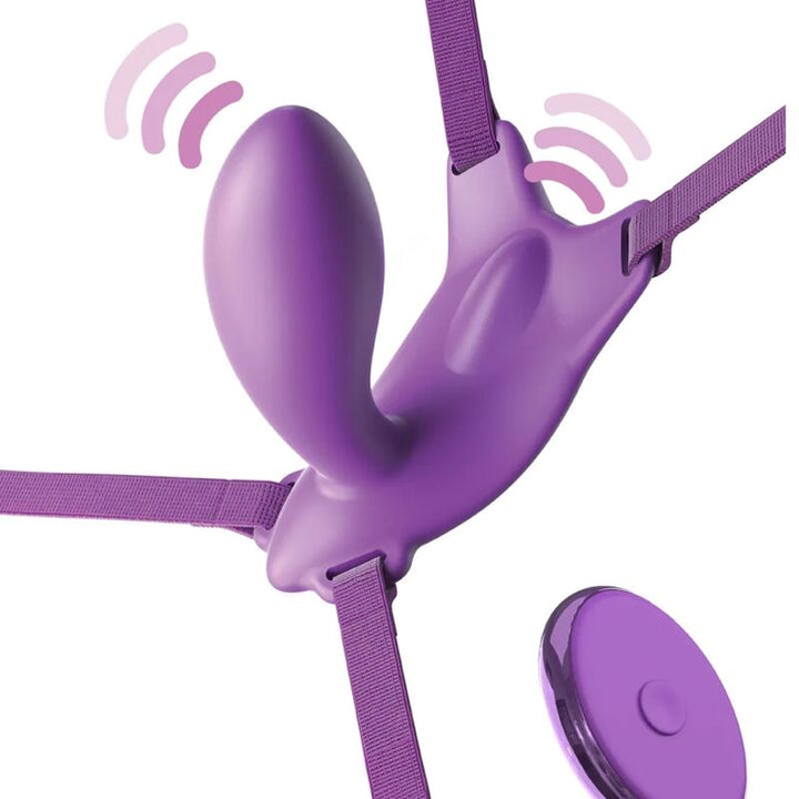 FANTASY FOR HER - BUTTERFLY HARNESS G-SPOT WITH VIBRATOR, RECHARGEABLE &amp; REMOTE CONTROL VIOLET