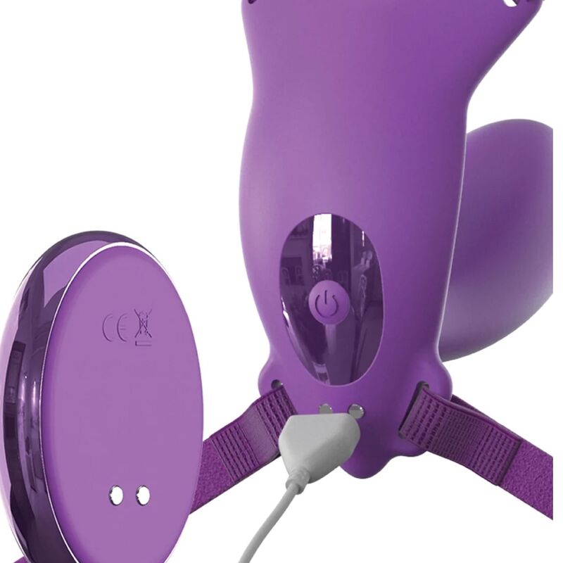 FANTASY FOR HER - BUTTERFLY HARNESS G-SPOT WITH VIBRATOR, RECHARGEABLE &amp; REMOTE CONTROL VIOLET