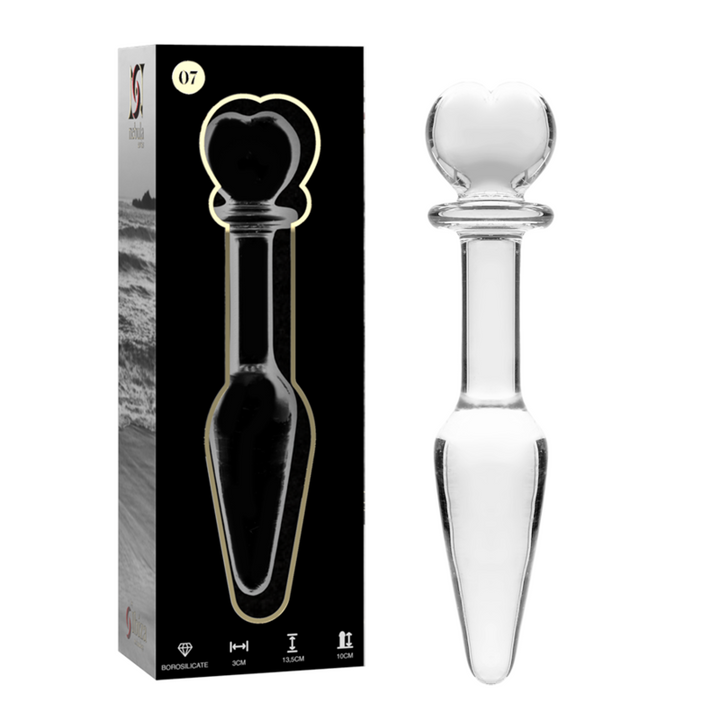 Nebula Series By Ibiza Model 7 Anal Plug Borosilicate Glass — Clear glass