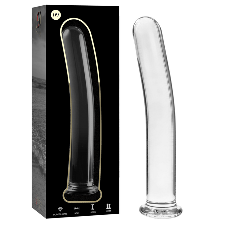Nebula Series By Ibiza Model 9 Dildo Borosilicate Glass — Clear glass