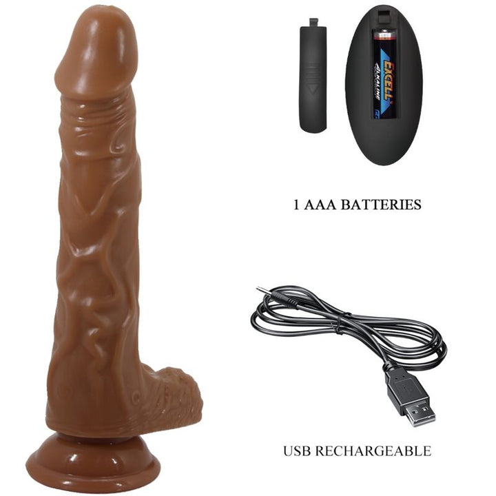 Baile Bodach - Realistic Vibrator With Remote Control Suction — Skin