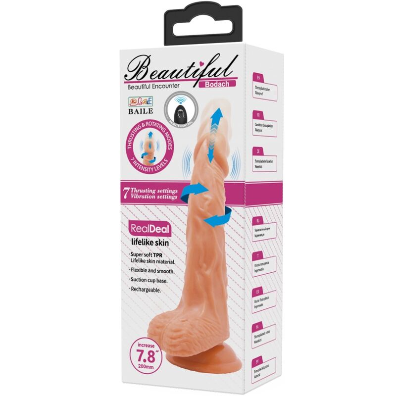 Baile Bodach - Realistic Vibrator With Remote Control Suction — Skin