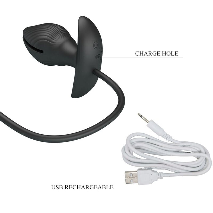 Pretty Love Inflatable &amp; Rechargeable Anal Plug — Black