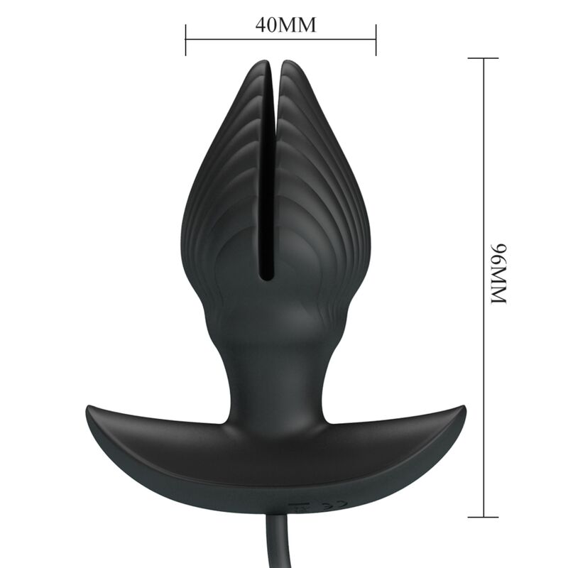 Pretty Love Inflatable &amp; Rechargeable Anal Plug — Black
