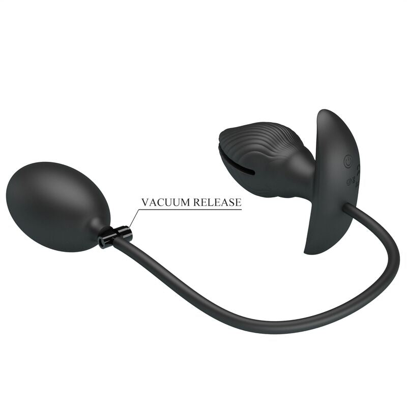 Pretty Love Inflatable &amp; Rechargeable Anal Plug — Black