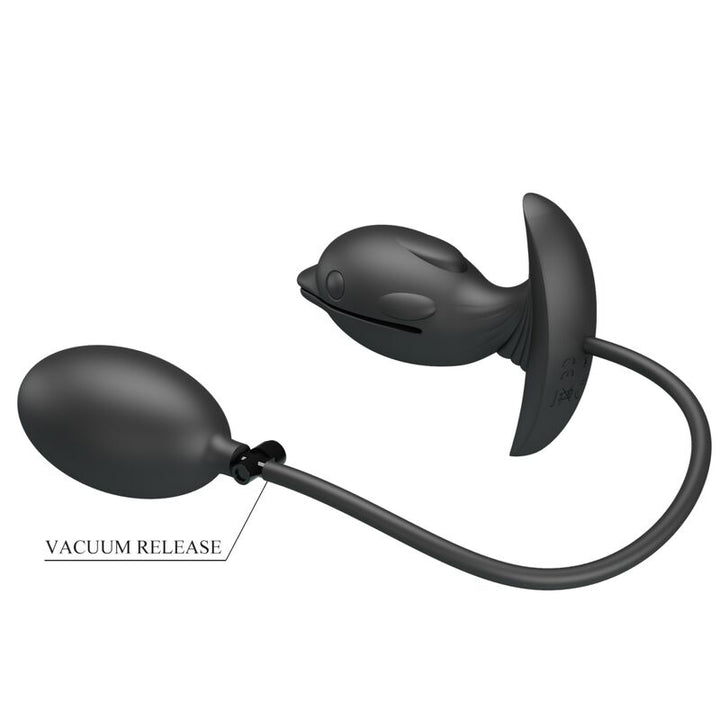 Pretty Love Inflatable &amp; Rechargeable Delfin Anal Plug — Black